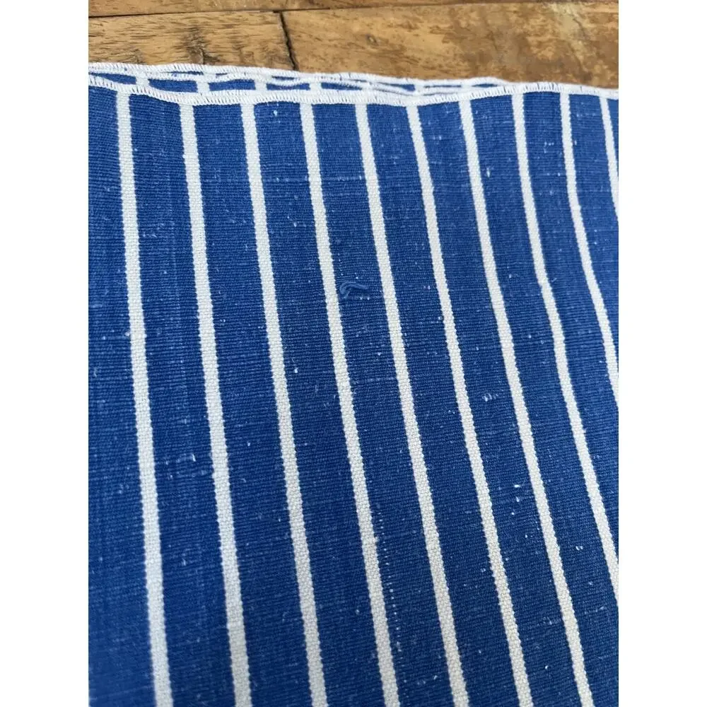 Linen Napkin Set of 4 Blue Striped Pattern 20